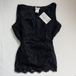 Anthropologie Odille Black Lace Top Size 4 NWT
